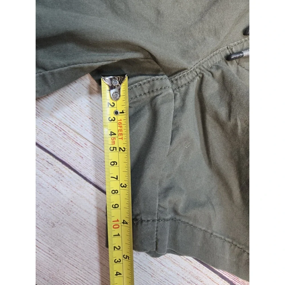 2 Pairs Members Mark Boys Woven Tie Shorts Olive and Blue Size 4/5 pull on